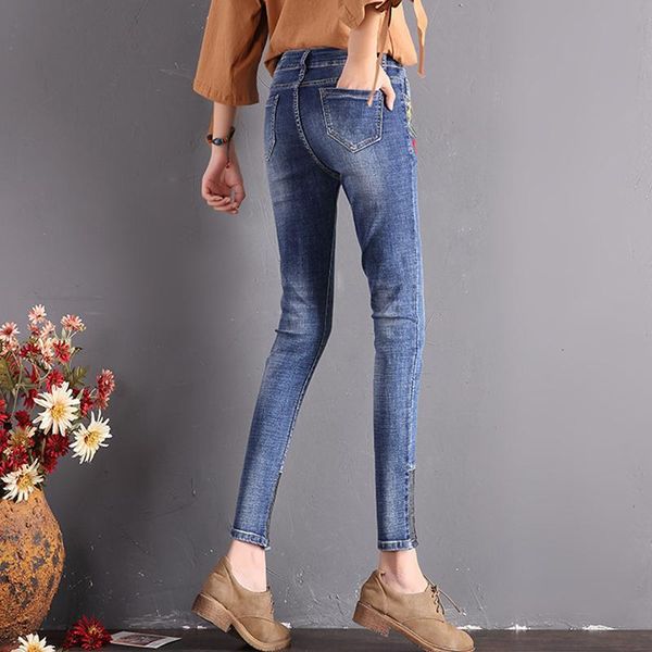 women's jeans casual flower embroidery for women slim denim skinny pants high waist push up patchwork pencil ecjr, Blue
women's jeans casual flower embroidery for women slim denim skinny pants high waist push up patchwork pencil ecjr, Blue