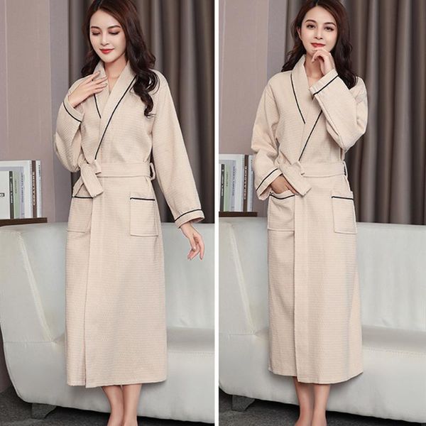 women's sleepwear solid color 100% cotton waffle shower robe women nightgown el bathrobes plus size spring autumn nightwear, Black;red
women's sleepwear solid color 100% cotton waffle shower robe women nightgown el bathrobes plus size spring autumn nightwear, Black;red