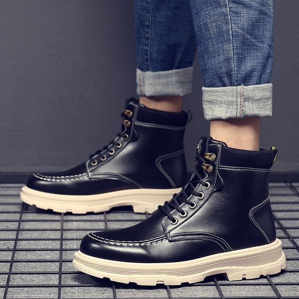 boots martins men's casual british short autumn and winter flat tooling shoes warm waterproof non-slip tbb4, Black
boots martins men's casual british short autumn and winter flat tooling shoes warm waterproof non-slip tbb4, Black
