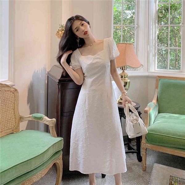 fashion design dress for women summer puff sleeve white square collar backless bow solid elegant long party dress 210514, Black;gray
fashion design dress for women summer puff sleeve white square collar backless bow solid elegant long party dress 210514, Black;gray