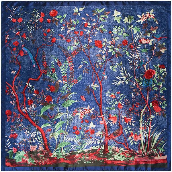 scarves 90 cm fashion scarf painting floral print flowers green jungle silk satin big necklace tie band squares, Blue;gray
scarves 90 cm fashion scarf painting floral print flowers green jungle silk satin big necklace tie band squares, Blue;gray