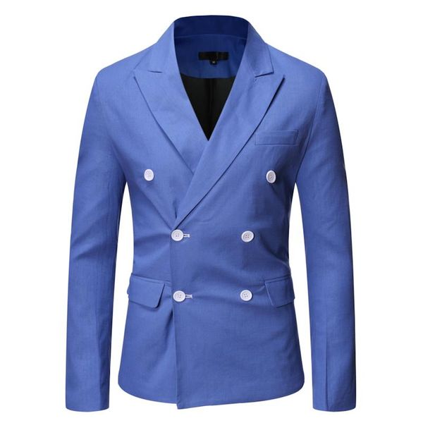 men's suits & blazers 2021 spring and autumn -selling solid color casual double-breasted gun collar suit coat, White;black
men's suits & blazers 2021 spring and autumn -selling solid color casual double-breasted gun collar suit coat, White;black