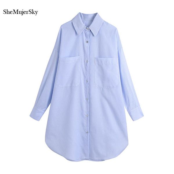 casual dresses shemujersky women blue striped shirt dress spring autumn long sleeve turn-down collar single breasted loose 2021, Black;gray
casual dresses shemujersky women blue striped shirt dress spring autumn long sleeve turn-down collar single breasted loose 2021, Black;gray