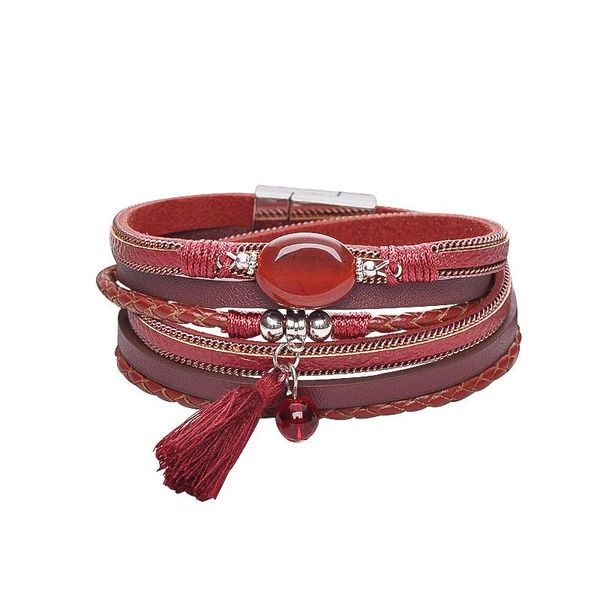 fashion bracelet women natural stone holiday lovers' jewellery gift for girl magnet leather tassel buckle beaded, strands, Black
fashion bracelet women natural stone holiday lovers' jewellery gift for girl magnet leather tassel buckle beaded, strands, Black