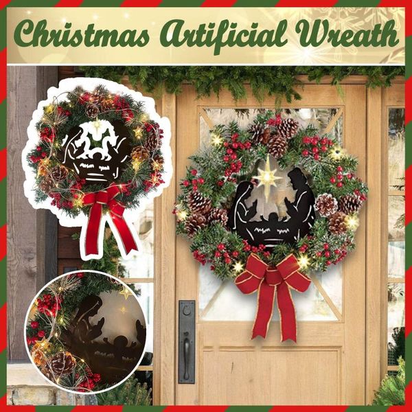decorative flowers & wreaths lighted nativity scene christmas wreath, sparkles mary jesus wreath for front door outdoor indoor wall w
decorative flowers & wreaths lighted nativity scene christmas wreath, sparkles mary jesus wreath for front door outdoor indoor wall w