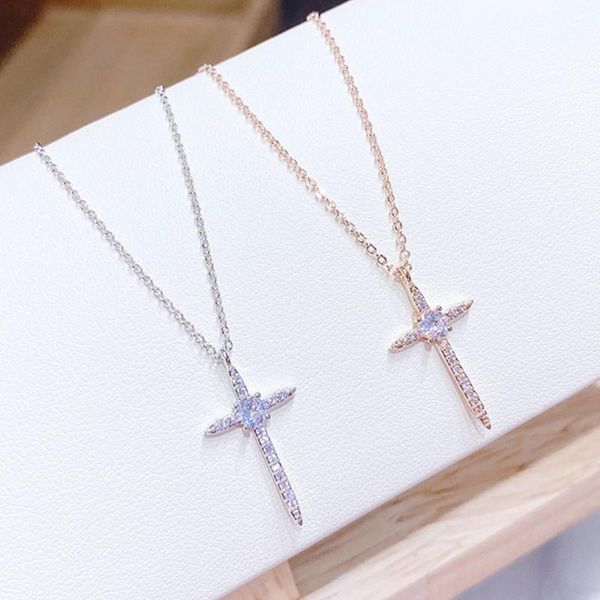 chains showfay zircon simple cross christian pendant necklaces copper material jewelry for women gift drop, Silver
chains showfay zircon simple cross christian pendant necklaces copper material jewelry for women gift drop, Silver