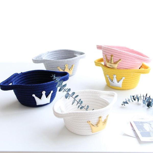 storage baskets cotton rope basket, weaving and finishing desksundries, fur balls, crown frame
storage baskets cotton rope basket, weaving and finishing desksundries, fur balls, crown frame