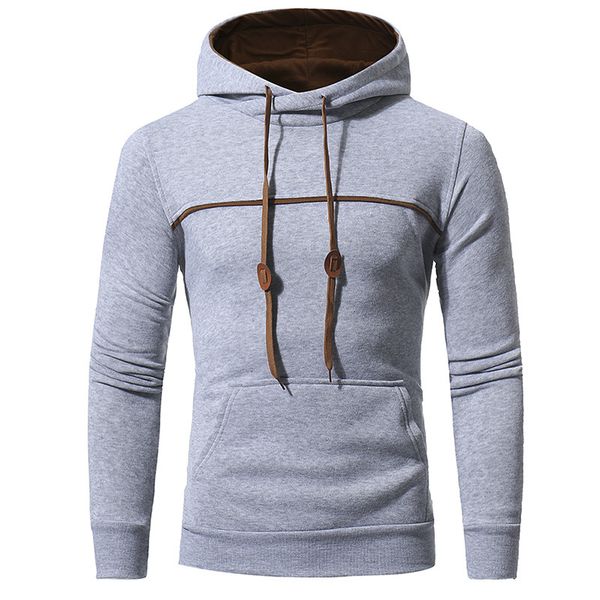 tracksuit men's hooded hoodie long-sleeve pullover hoodies with pocket kangaroo type thin coat, Gray
tracksuit men's hooded hoodie long-sleeve pullover hoodies with pocket kangaroo type thin coat, Gray