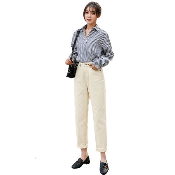 capri veet of the ladies casual women's straight 2021 autumn high-waisted pants, Black;white
capri veet of the ladies casual women's straight 2021 autumn high-waisted pants, Black;white