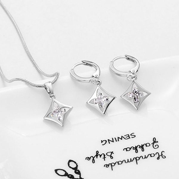 earrings & necklace flower wedding jewelry set for women korean style white gold color zircon female accessories kbs012, Silver
earrings & necklace flower wedding jewelry set for women korean style white gold color zircon female accessories kbs012, Silver
