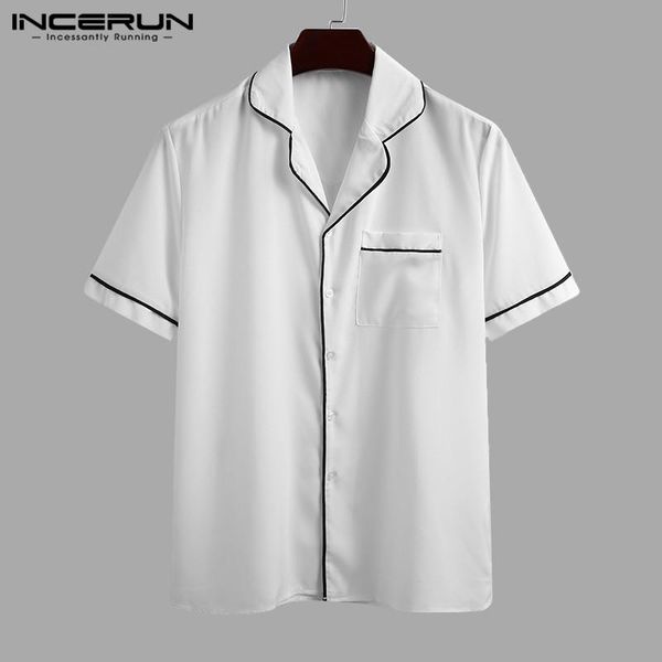 fashion shirt men casual patchwork short sleeve streetwear cozy summer brand shirts breathable 2021 lapel camisas s-5xl incerun men's, White;black
fashion shirt men casual patchwork short sleeve streetwear cozy summer brand shirts breathable 2021 lapel camisas s-5xl incerun men's, White;black