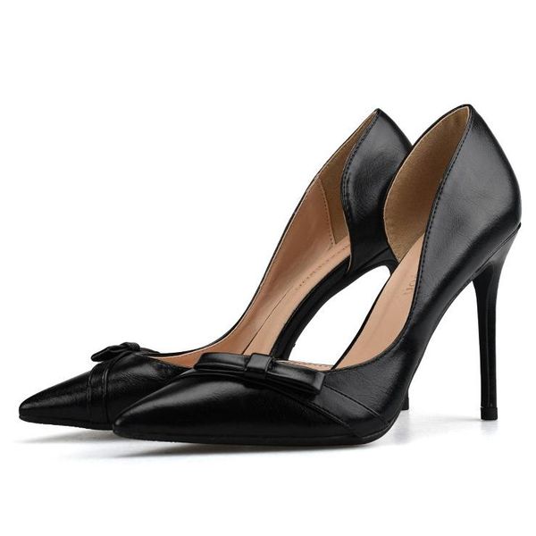 dress shoes 3 colors sweet bowtie pointed toe women pumps fashion sheepskin leather side cut-outs high heels, Black
dress shoes 3 colors sweet bowtie pointed toe women pumps fashion sheepskin leather side cut-outs high heels, Black