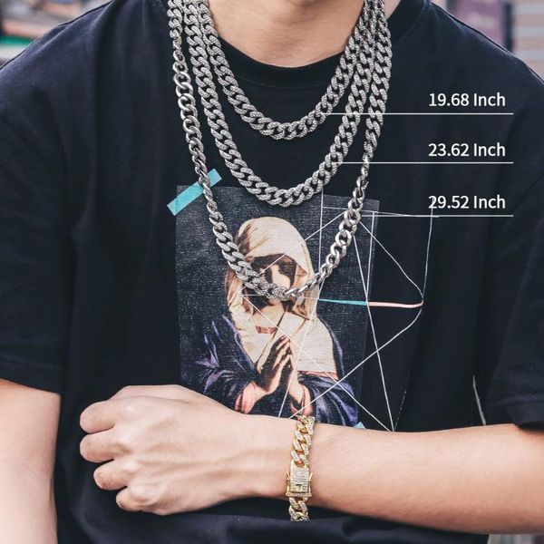 chains iced out paved rhinestones golden silver color curb cuban chain bling rapper necklaces for men hip hop jewelry link
chains iced out paved rhinestones golden silver color curb cuban chain bling rapper necklaces for men hip hop jewelry link
