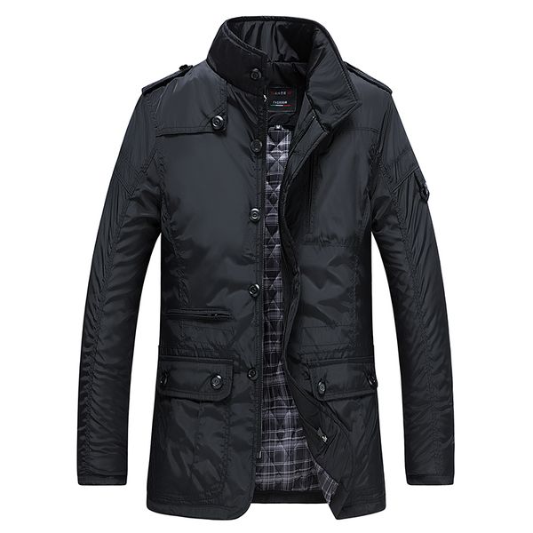 Men's Jackets Winter Thick Padded Men Jacket Autumn Classic Windbreaker Khaki Zipper Warm Outerwear Cotton Parka Varsity Male Long Tren, Black;brown
Men's Jackets Winter Thick Padded Men Jacket Autumn Classic Windbreaker Khaki Zipper Warm Outerwear Cotton Parka Varsity Male Long Tren, Black;brown
