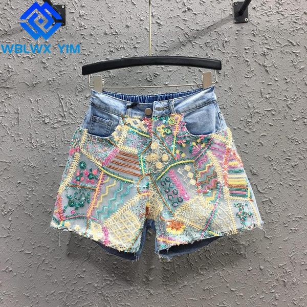 women's shorts fashion sequins denim women 2021 summer high waist washed jeans female loose plus size wide leg short pants, White;black
women's shorts fashion sequins denim women 2021 summer high waist washed jeans female loose plus size wide leg short pants, White;black