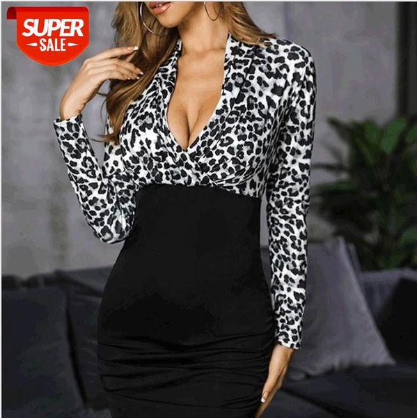women elegant dress long sleeve leopard patchwork v-neck high waist slim skinny temperament mini for party evening #go0p, White;black
women elegant dress long sleeve leopard patchwork v-neck high waist slim skinny temperament mini for party evening #go0p, White;black