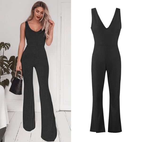 women's jumpsuits & rompers fashion casual v neck speaker jumpsuit solid women bodysuit combinaison femme four colors womens, Black;white
women's jumpsuits & rompers fashion casual v neck speaker jumpsuit solid women bodysuit combinaison femme four colors womens, Black;white