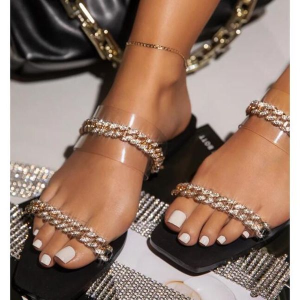 sandals women's shoes summer outdoor beach slides bling rhinestone chain flat party ladies transparent, Black
sandals women's shoes summer outdoor beach slides bling rhinestone chain flat party ladies transparent, Black