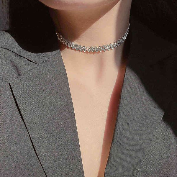 diamond simple full choker collar japanese and korean net red personalized clavicle chain jewelry fashion necklace, Silver
diamond simple full choker collar japanese and korean net red personalized clavicle chain jewelry fashion necklace, Silver