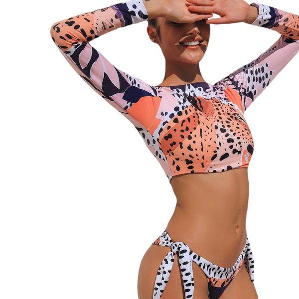 one-piece suits 2021 summer leopard print bikini long sleeve sunscreen swimsuit ladies beachwear swimming thong set
one-piece suits 2021 summer leopard print bikini long sleeve sunscreen swimsuit ladies beachwear swimming thong set