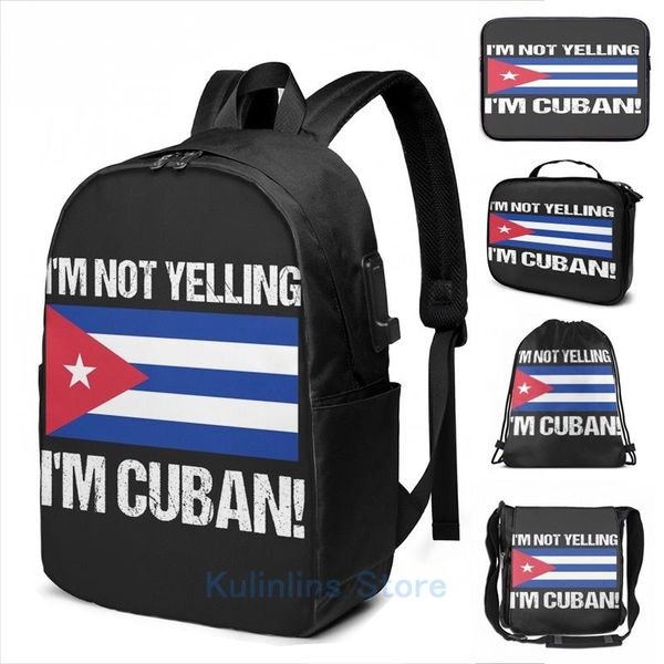 backpack funny graphic print im not yelling cuban usb charge men school bags women bag travel laptop
backpack funny graphic print im not yelling cuban usb charge men school bags women bag travel laptop