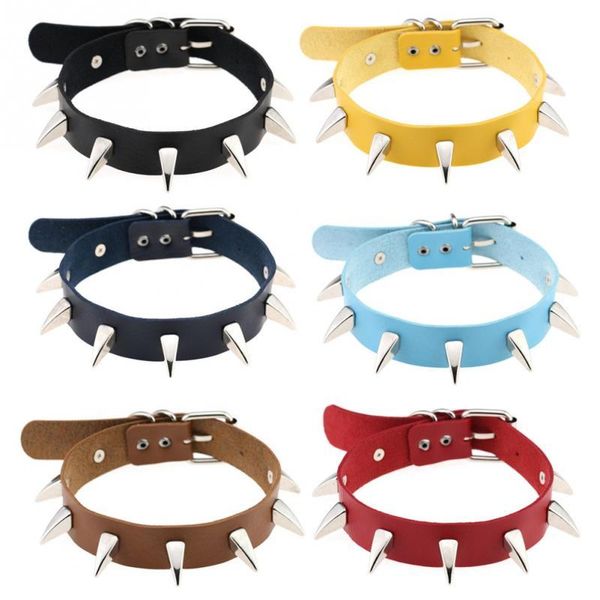 chokers punk women necklace jewelry pu leather collar fashion trumpet rivet neck chain clavicle female accessories, Golden;silver
chokers punk women necklace jewelry pu leather collar fashion trumpet rivet neck chain clavicle female accessories, Golden;silver