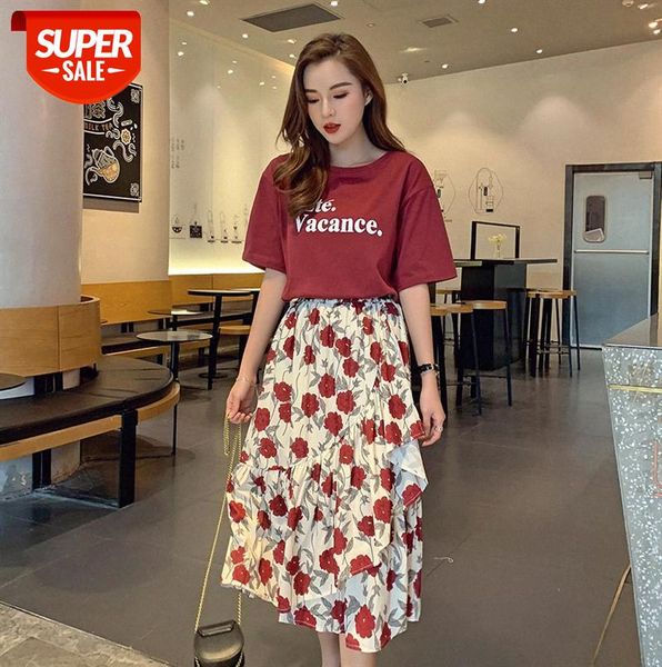 net red western style letter short-sleeved shirt female floral chiffon bust skirt two-piece suit #yi4g, Black;gray
net red western style letter short-sleeved shirt female floral chiffon bust skirt two-piece suit #yi4g, Black;gray