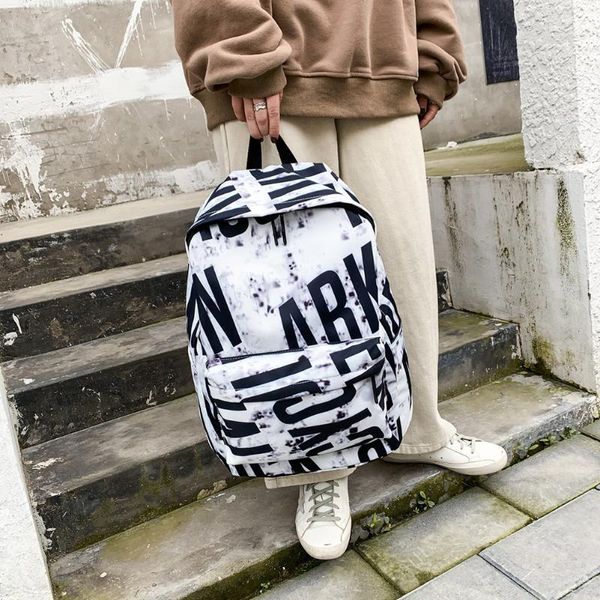 backpack student travel hit color rucksack oxford school bag letter print zip pack for fashion women
backpack student travel hit color rucksack oxford school bag letter print zip pack for fashion women