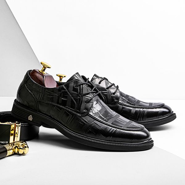 2021 layer cowhide busins leather shoes men's korean formal drs british pointed lace, Black
2021 layer cowhide busins leather shoes men's korean formal drs british pointed lace, Black