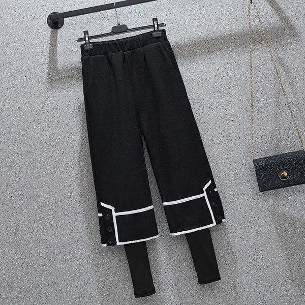 women's pants & capris women 2021 autumn winter solid woolen female casual wide leg ladies high waist loose wool trousers a654, Black;white
women's pants & capris women 2021 autumn winter solid woolen female casual wide leg ladies high waist loose wool trousers a654, Black;white