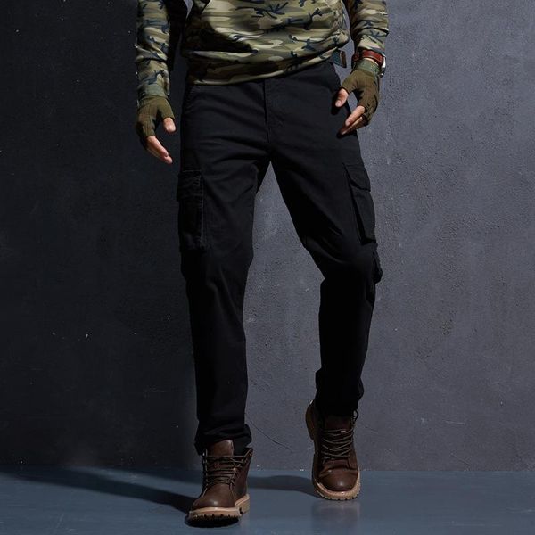 men's pants men cargo trousers fashion streetwear style outdoor slim casual mid-waist stretch solid color multi-pocket, Black
men's pants men cargo trousers fashion streetwear style outdoor slim casual mid-waist stretch solid color multi-pocket, Black