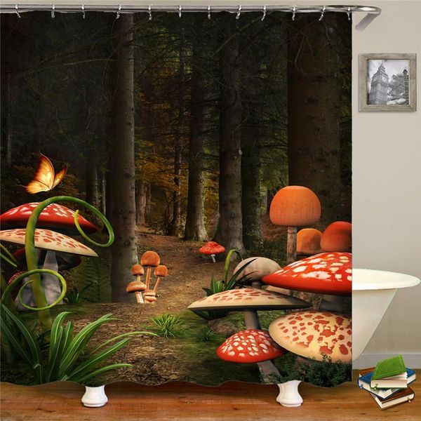 jungle plant mushroom shower curtain waterproof polyester fabric bathroom home decoration curtains
jungle plant mushroom shower curtain waterproof polyester fabric bathroom home decoration curtains