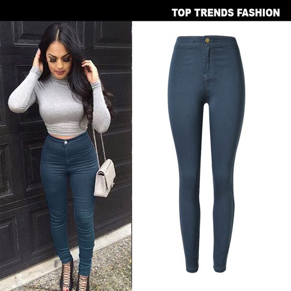spring fashion high waist slim elastic denim color gray blue leggings street mix and match large size
spring fashion high waist slim elastic denim color gray blue leggings street mix and match large size