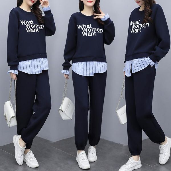 women's tracksuits 2021 spring plus size loose pants set fashion suit ensemble femme survetement costumes for women, Gray
women's tracksuits 2021 spring plus size loose pants set fashion suit ensemble femme survetement costumes for women, Gray