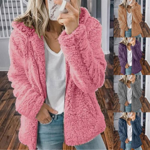 women's jackets fashion women casual hooded plush warm zipper cardigan coat for jacket 2021, Black;brown
women's jackets fashion women casual hooded plush warm zipper cardigan coat for jacket 2021, Black;brown