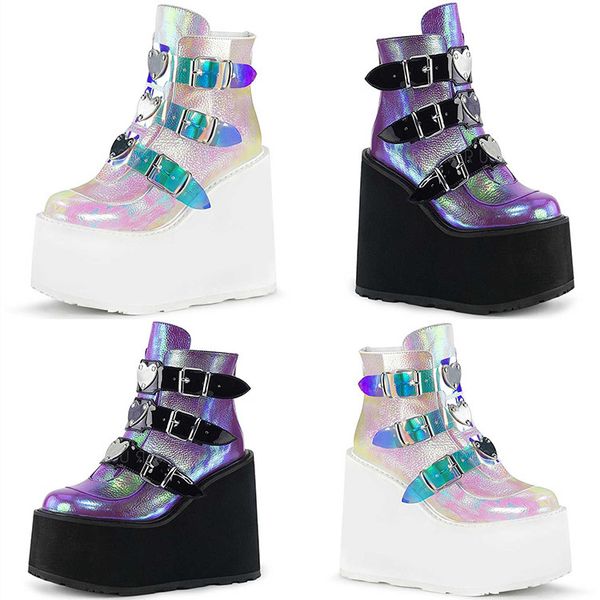 new women high heels high platform woman ankle boots fashion strap decorating hasp high wedges shoes ladies catwalk shoes, Black
new women high heels high platform woman ankle boots fashion strap decorating hasp high wedges shoes ladies catwalk shoes, Black