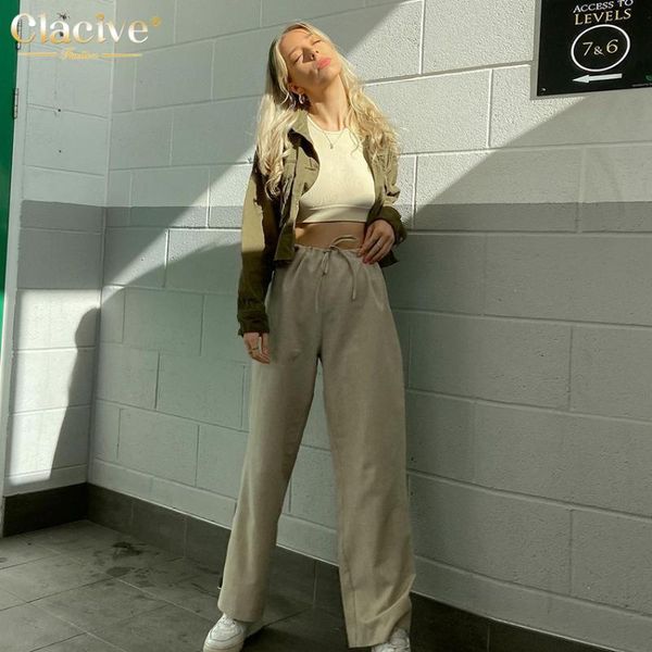 women's pants & capris clacive fashion sport loose 2022 elegant high waist lace-up trouser ladies casual solid full length, Black;white
women's pants & capris clacive fashion sport loose 2022 elegant high waist lace-up trouser ladies casual solid full length, Black;white