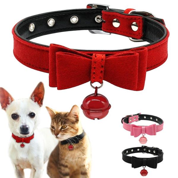 cat collars & leads bowknot dog collar leather adjustable bell kitten puppy pet accessories red pink black xxs xs s m
cat collars & leads bowknot dog collar leather adjustable bell kitten puppy pet accessories red pink black xxs xs s m