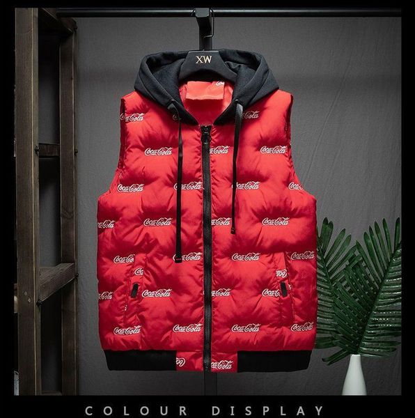 men's vests spring and autumn youth cotton vest men thickened hooded student, Black;white
men's vests spring and autumn youth cotton vest men thickened hooded student, Black;white