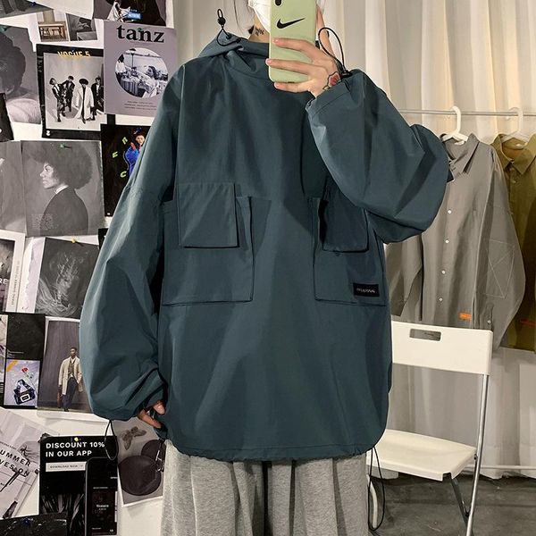 men's hoodies & sweatshirts ins handsome hooded jacket trendy brand loose sweatshirt student tooling autumn winter windbreaker, Black
men's hoodies & sweatshirts ins handsome hooded jacket trendy brand loose sweatshirt student tooling autumn winter windbreaker, Black