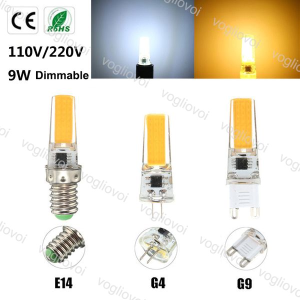 LED Bulbs COB Dimmable G4 G9 E14 AC110V 220V 9W Silicone Indoor Lighting For Crystal Chandelier Pendant Spotlight EUB
LED Bulbs COB Dimmable G4 G9 E14 AC110V 220V 9W Silicone Indoor Lighting For Crystal Chandelier Pendant Spotlight EUB