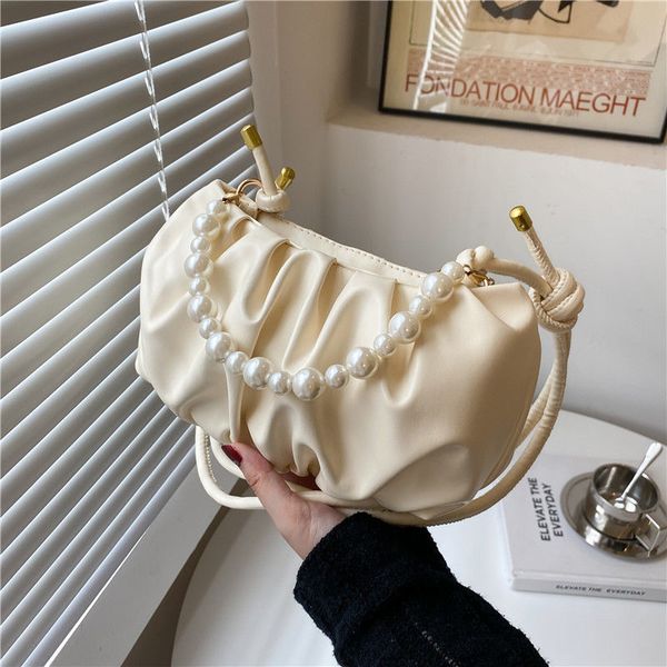 advanced summer niche women's 2021 new fashion texture pearl underarm pleated cloud messenger bag
advanced summer niche women's 2021 new fashion texture pearl underarm pleated cloud messenger bag