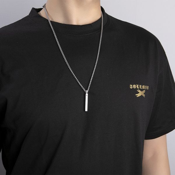 creative fashion pendants necklace stainless steel black blue 60cm long mens jewelry hip hop necklaces by summer, Silver
creative fashion pendants necklace stainless steel black blue 60cm long mens jewelry hip hop necklaces by summer, Silver