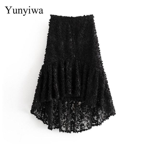 skirts women elegant lace patchwork spliced cascading ruffles asymmetrical skirt faldas mujer ladies side zipper casual, Black
skirts women elegant lace patchwork spliced cascading ruffles asymmetrical skirt faldas mujer ladies side zipper casual, Black