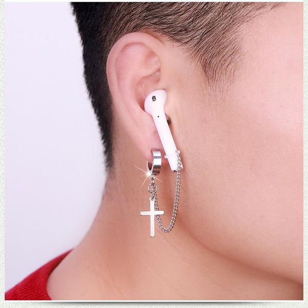 dangle & chandelier cute punk primary color stainless steel chain earrings anti-lost earphone silicone anti-skid buckle fashion acces, Silver
dangle & chandelier cute punk primary color stainless steel chain earrings anti-lost earphone silicone anti-skid buckle fashion acces, Silver