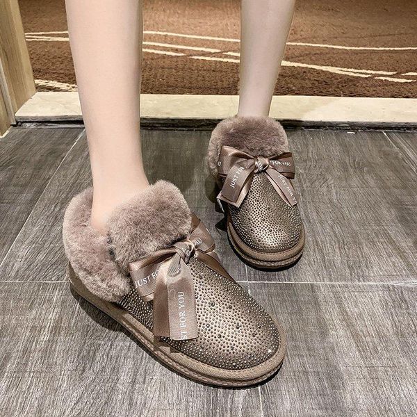 boots rimocy fluffy thick plush snow female fashion crystal bow platform ankle women winter super warm cotton padded shoes, Black
boots rimocy fluffy thick plush snow female fashion crystal bow platform ankle women winter super warm cotton padded shoes, Black