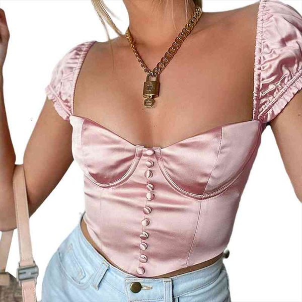 summer womens shiny satin puffy sleeve jacket low collar irregular hem shirt button wrap chest court top, White
summer womens shiny satin puffy sleeve jacket low collar irregular hem shirt button wrap chest court top, White