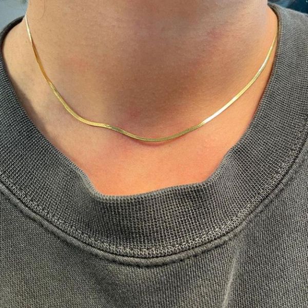 chains 2mm veelff high polish 18k plating real gold titanium steel necklace snake bone choker for women, Silver
chains 2mm veelff high polish 18k plating real gold titanium steel necklace snake bone choker for women, Silver