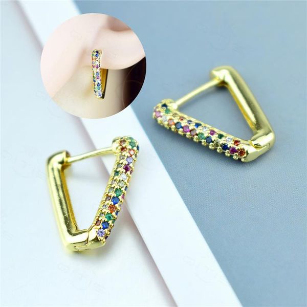 hoop & huggie rainbow zirconia crystal earrings geometry ear ring for women jewelry korean triangle pendant stud, Golden;silver
hoop & huggie rainbow zirconia crystal earrings geometry ear ring for women jewelry korean triangle pendant stud, Golden;silver