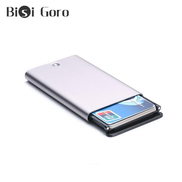 card holders bisi goro creative rfid holder metal aluminum box cover business wallet minimalist thin id case, Brown;gray
card holders bisi goro creative rfid holder metal aluminum box cover business wallet minimalist thin id case, Brown;gray